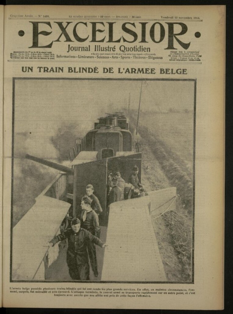 Miniatura de Excelsior: journal illustré quotidien de 13 de noviembre de 1914, nº 1459