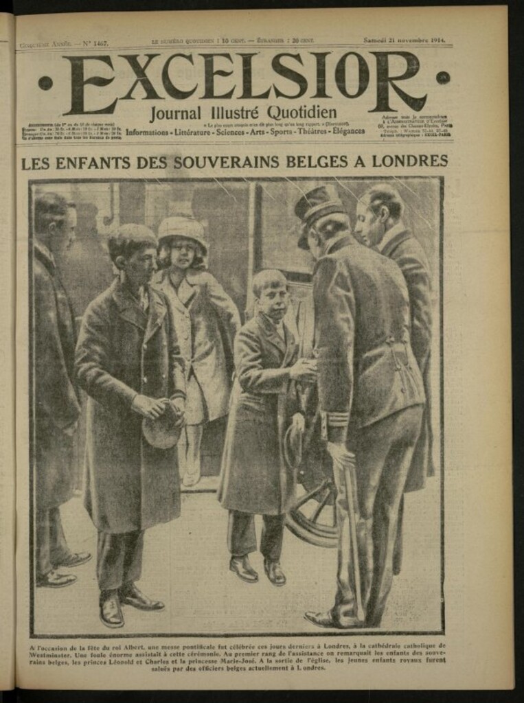 Miniatura de Excelsior: journal illustré quotidien de 21 de noviembre de 1914, nº 1467