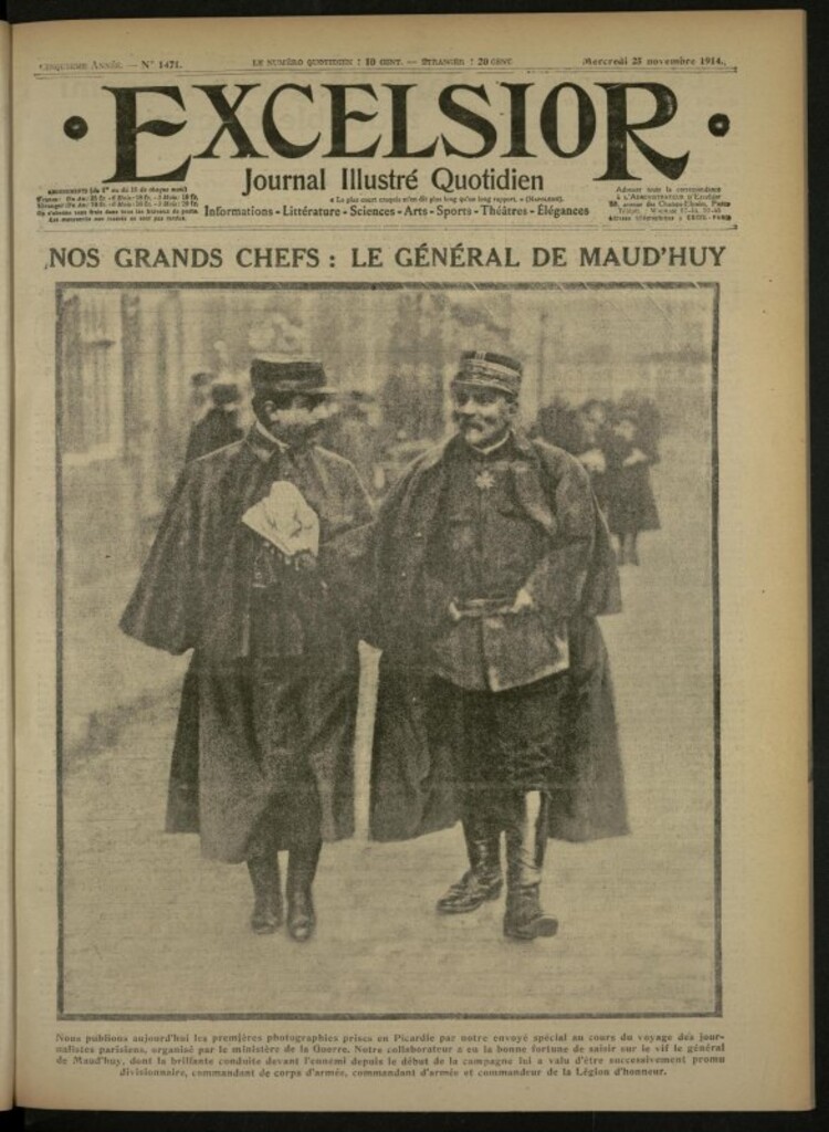 Miniatura de Excelsior: journal illustré quotidien de 25 de noviembre de 1914, nº 1471