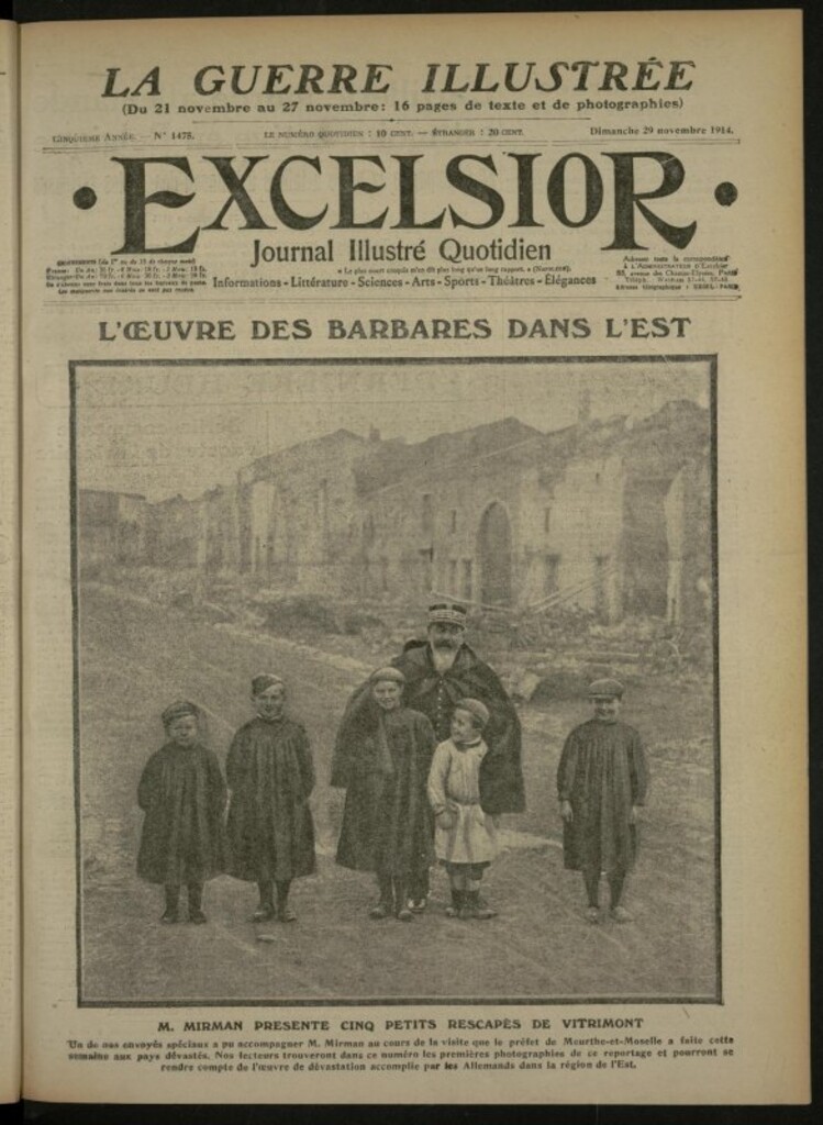 Miniatura de Excelsior: journal illustré quotidien de 29 de noviembre de 1914, nº 1475