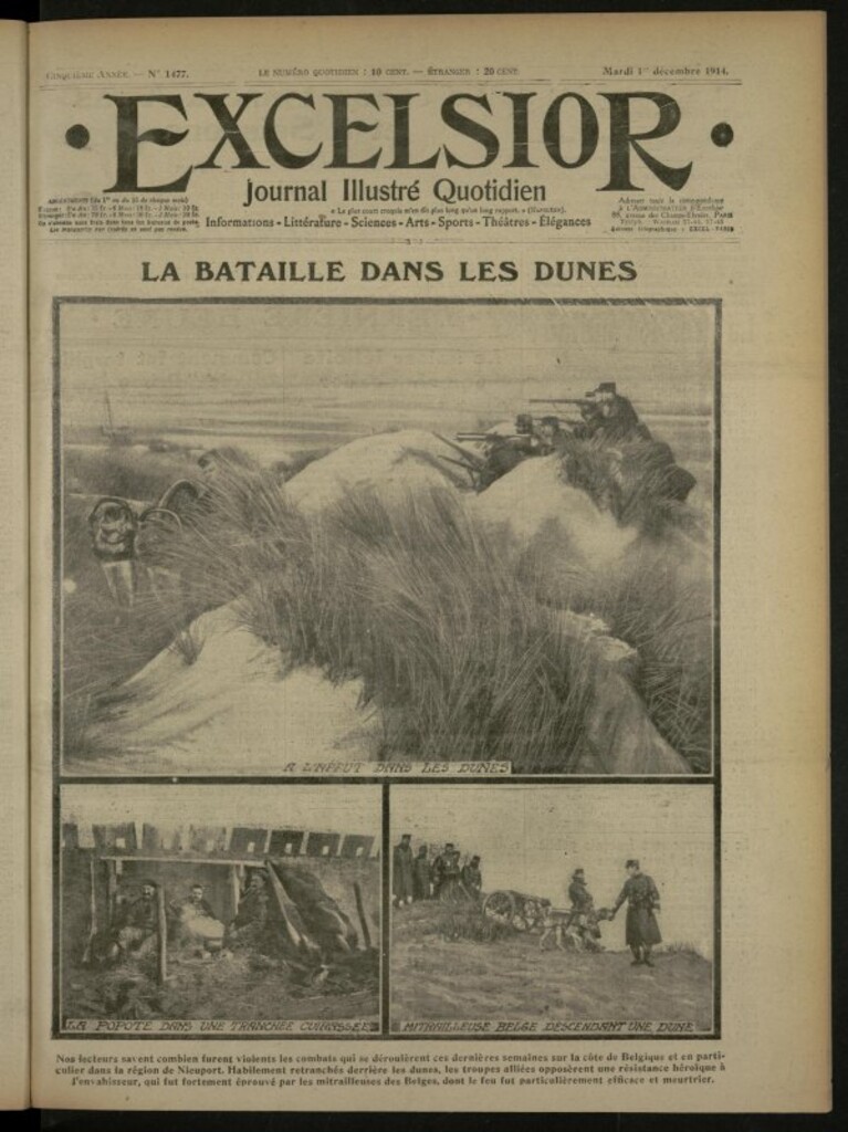 Miniatura de Excelsior: journal illustré quotidien de 1 de diciembre de 1914, nº 1477