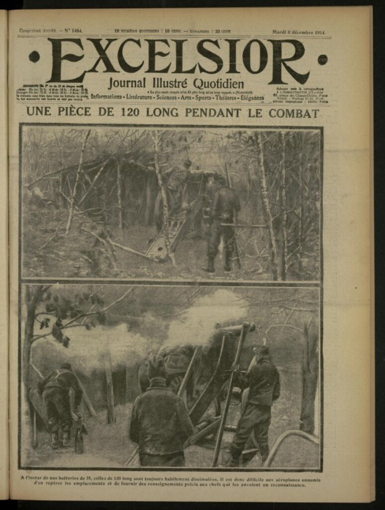 Miniatura de Excelsior: journal illustré quotidien de 8 de diciembre de 1914, nº 1484