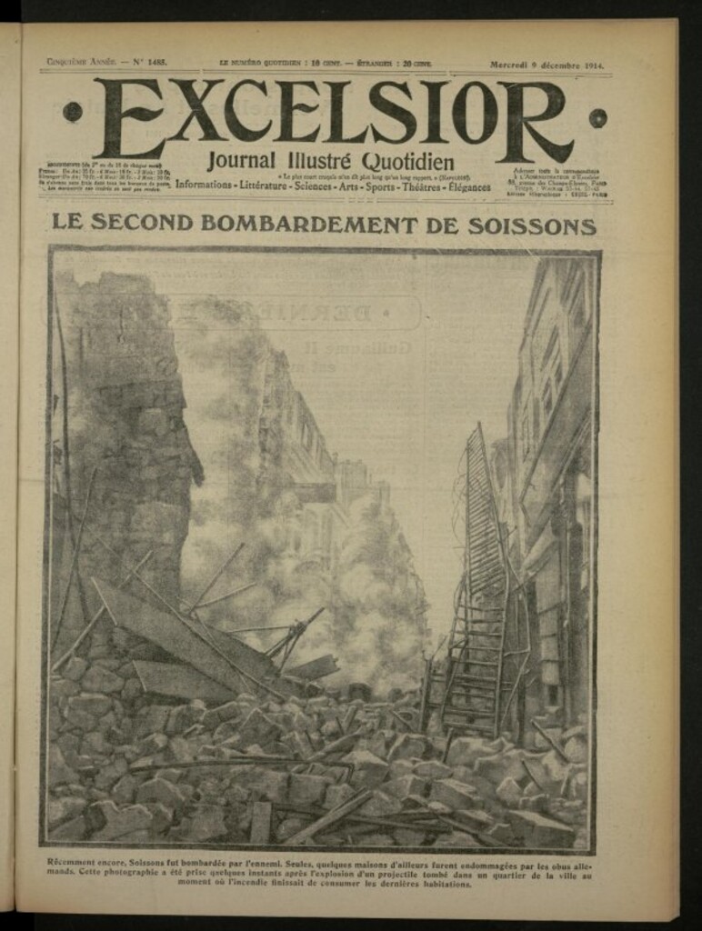 Miniatura de Excelsior: journal illustré quotidien de 9 de diciembre de 1914, nº 1485