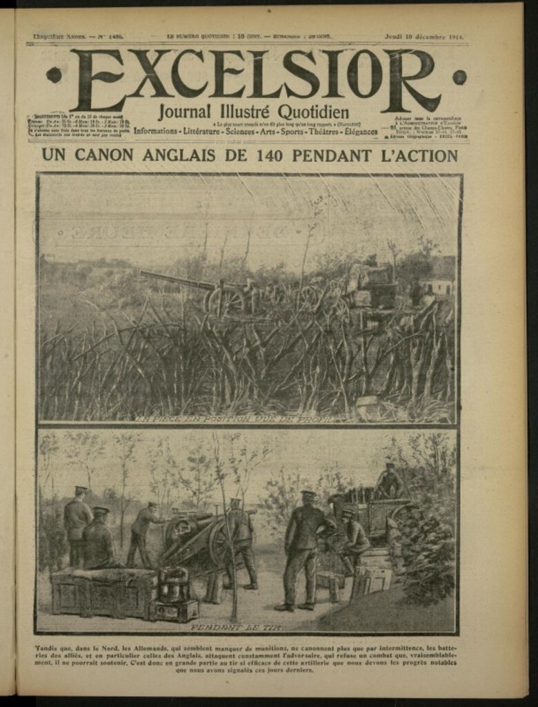 Miniatura de Excelsior: journal illustré quotidien de 10 de diciembre de 1914, nº 1486