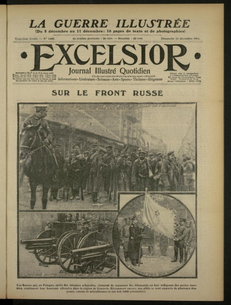 Miniatura de Excelsior: journal illustré quotidien de 13 de diciembre de 1914, nº 1489