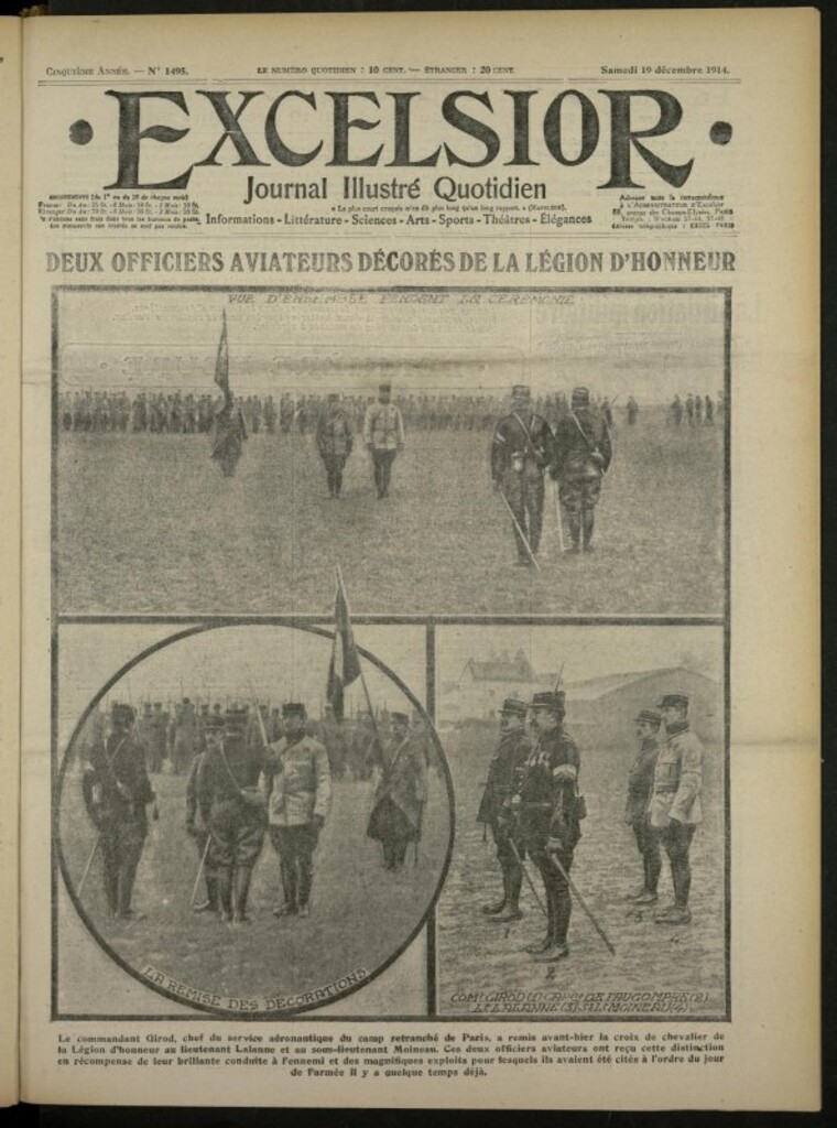 Miniatura de Excelsior: journal illustré quotidien de 19 de diciembre de 1914, nº 1495