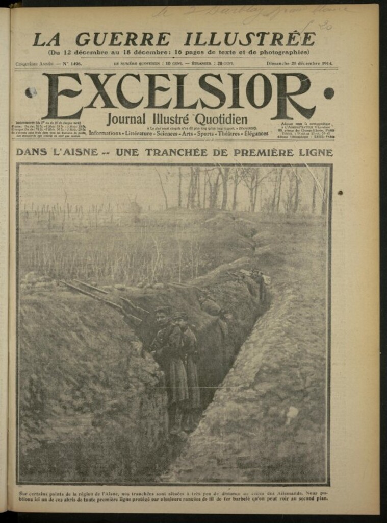Miniatura de Excelsior: journal illustré quotidien de 20 de diciembre de 1914, nº 1496