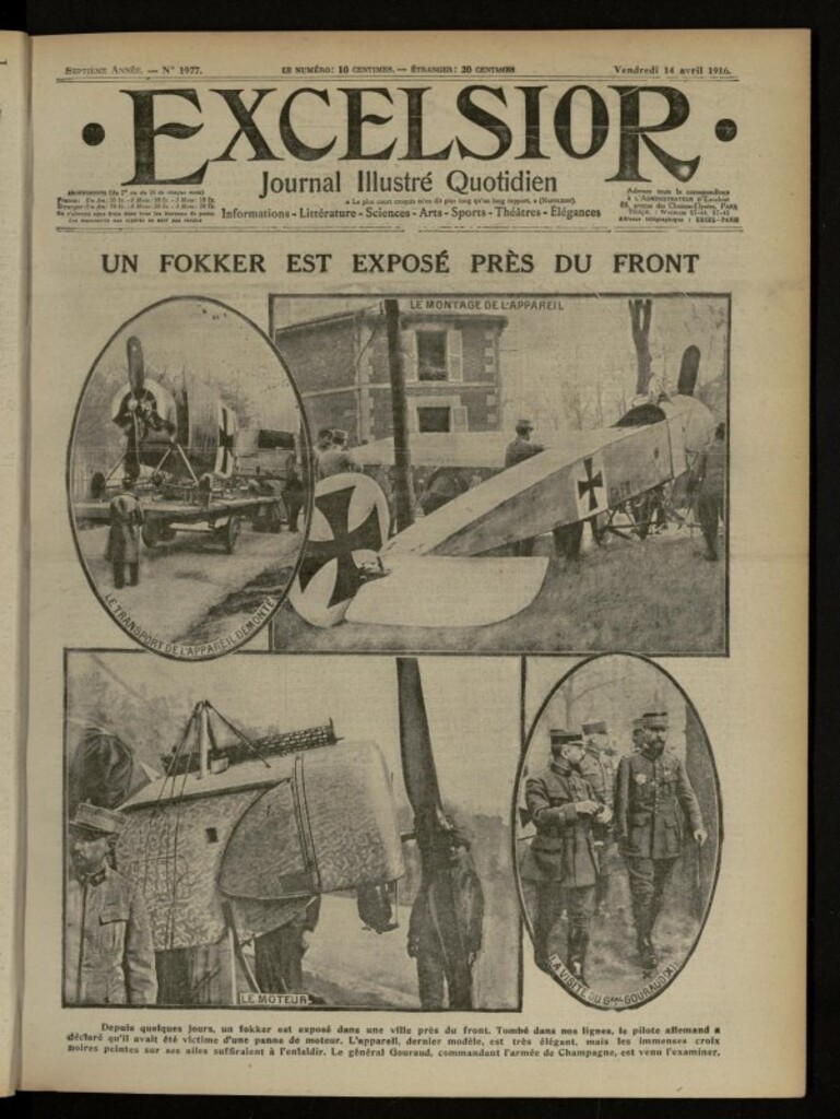 Miniatura de Excelsior: journal illustré quotidien de 14 de abril de 1916, nº 1977