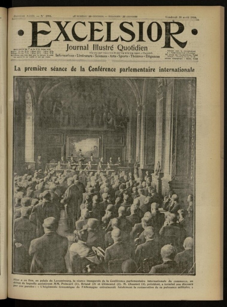Miniatura de Excelsior: journal illustré quotidien de 28 de abril de 1916, nº 1991