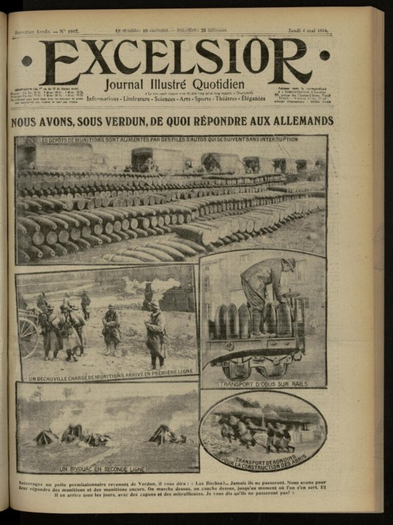 Miniatura de Excelsior: journal illustré quotidien de 4 de mayo de 1916, nº 1997