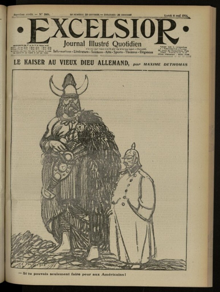 Miniatura de Excelsior: journal illustré quotidien de 8 de mayo de 1916, nº 2001