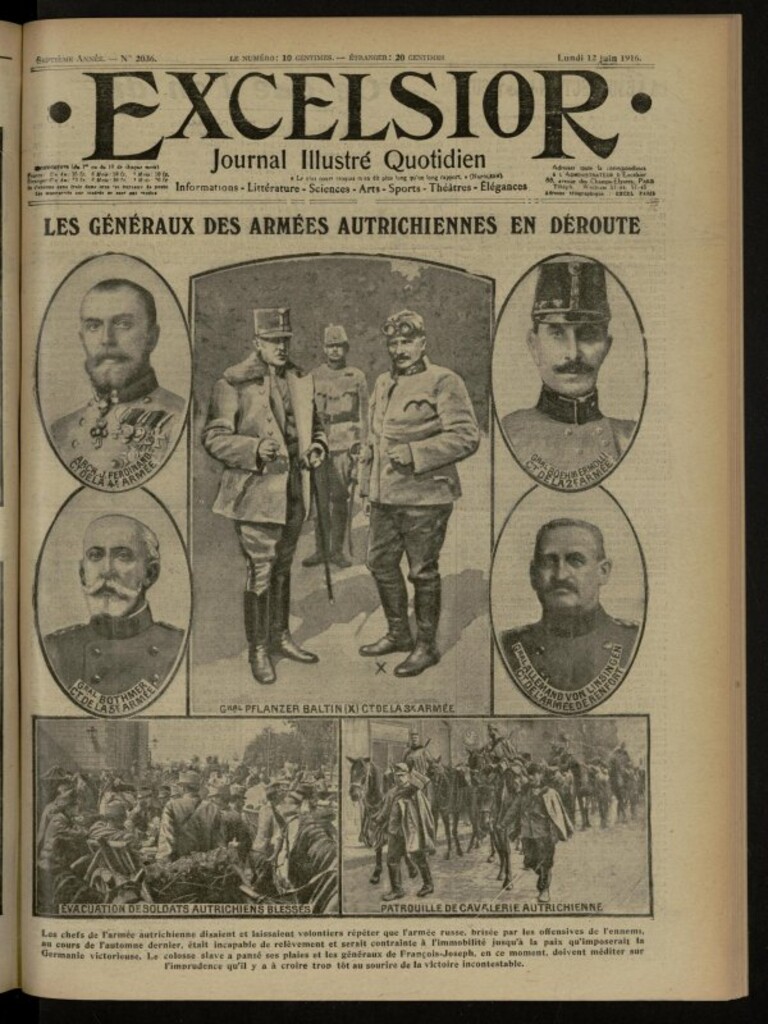 Miniatura de Excelsior: journal illustré quotidien de 12 de junio de 1916, nº 2036