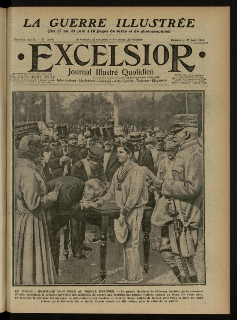 Miniatura de Excelsior: journal illustré quotidien de 25 de junio de 1916, nº 2049