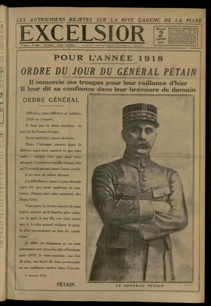 Miniatura de Excelsior: journal illustré quotidien de 2 de enero de 1918, nº 2605
