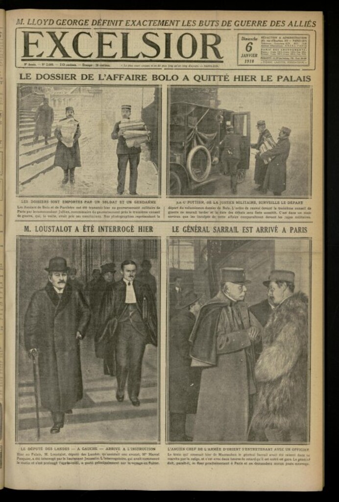 Miniatura de Excelsior: journal illustré quotidien de 6 de enero de 1918, nº 2609