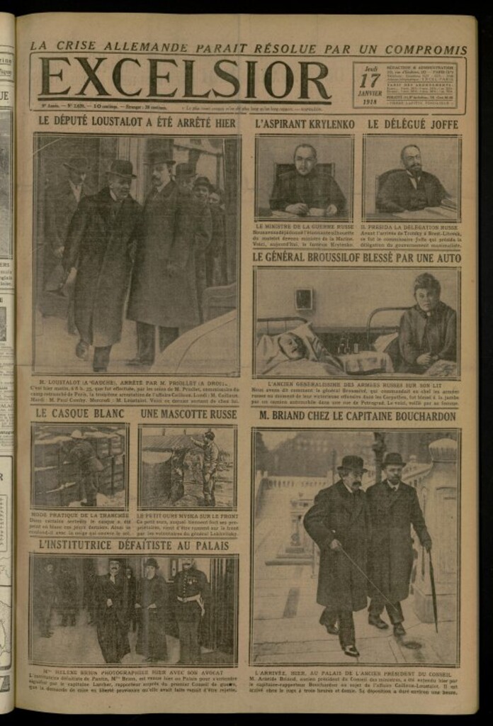 Miniatura de Excelsior: journal illustré quotidien de 17 de enero de 1918, nº 2620