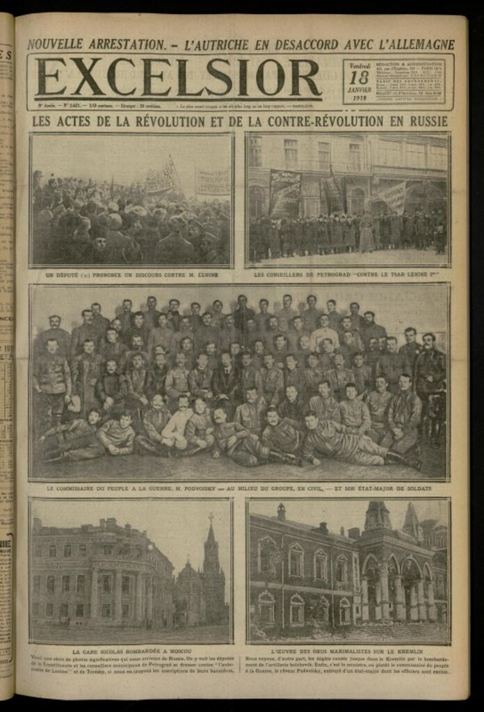 Miniatura de Excelsior: journal illustré quotidien de 18 de enero de 1918, nº 2621