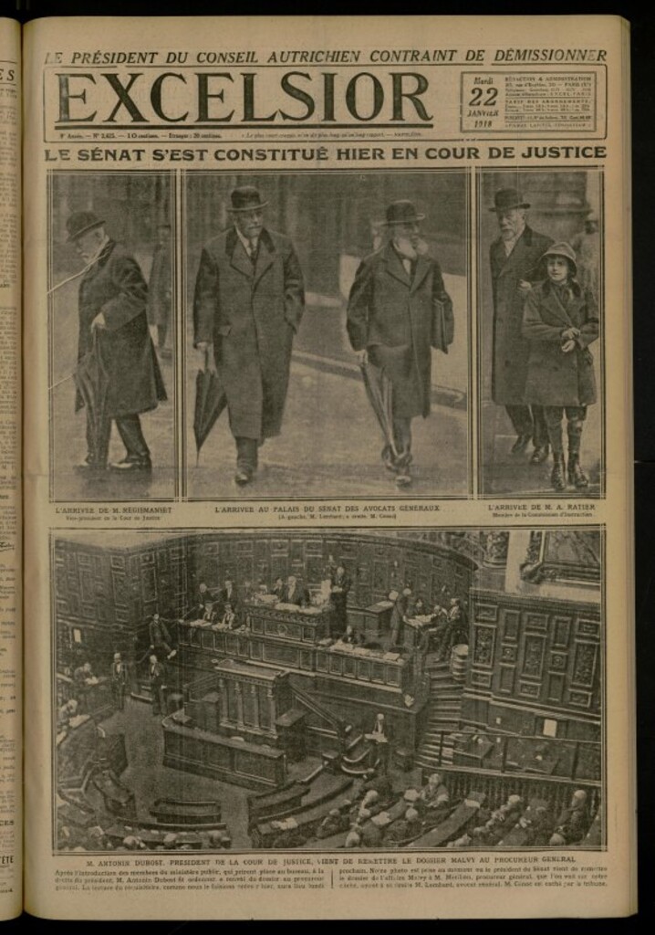 Miniatura de Excelsior: journal illustré quotidien de 22 de enero de 1918, nº 2625