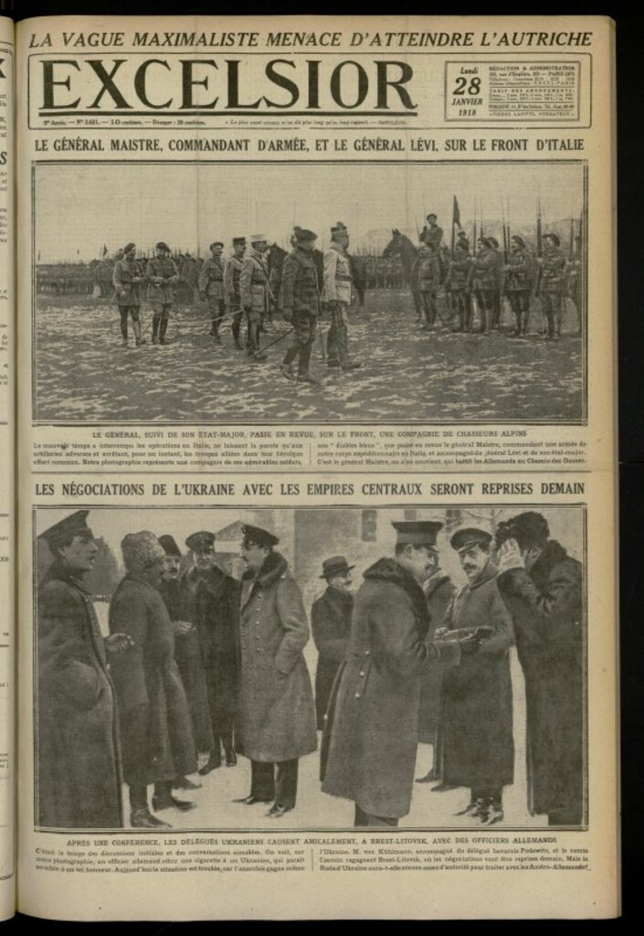 Miniatura de Excelsior: journal illustré quotidien de 28 de enero de 1918, nº 2631