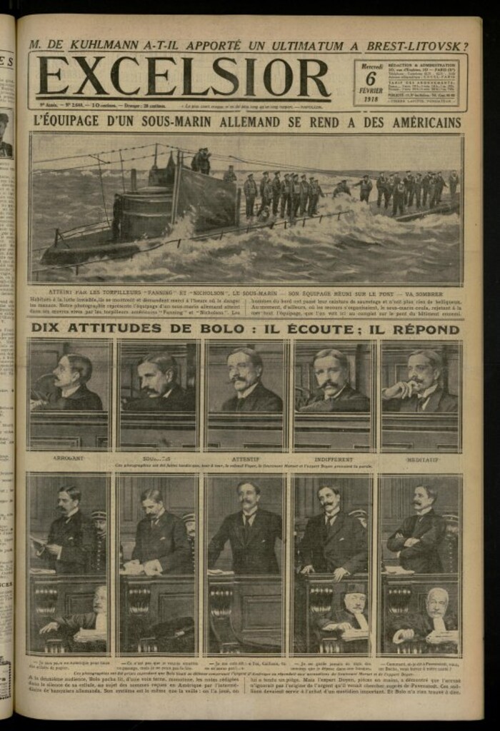 Miniatura de Excelsior: journal illustré quotidien de 6 de febrero de 1918, nº 2640