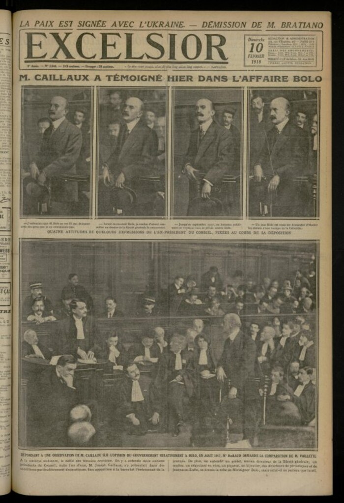 Miniatura de Excelsior: journal illustré quotidien de 10 de febrero de 1918, nº 2644