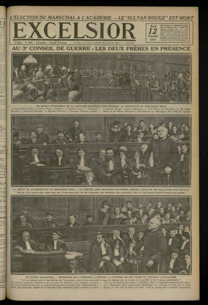 Miniatura de Excelsior: journal illustré quotidien de 12 de febrero de 1918, nº 2646