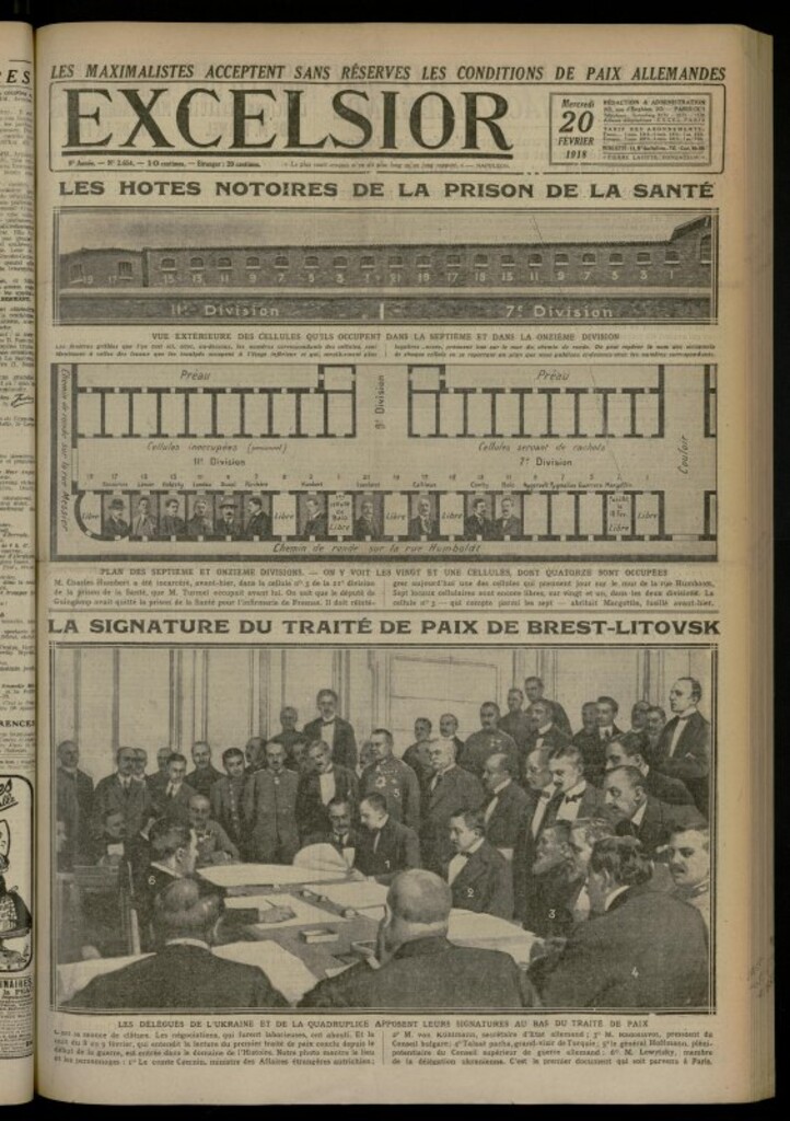 Miniatura de Excelsior: journal illustré quotidien de 20 de febrero de 1918, nº 2654