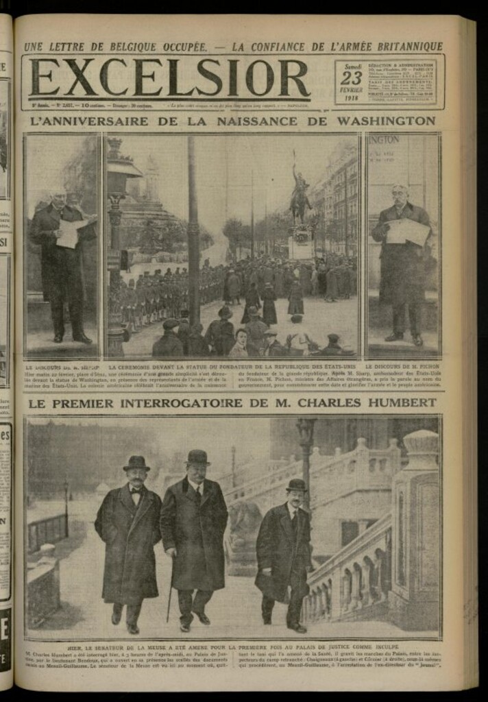 Miniatura de Excelsior: journal illustré quotidien de 23 de febrero de 1918, nº 2657