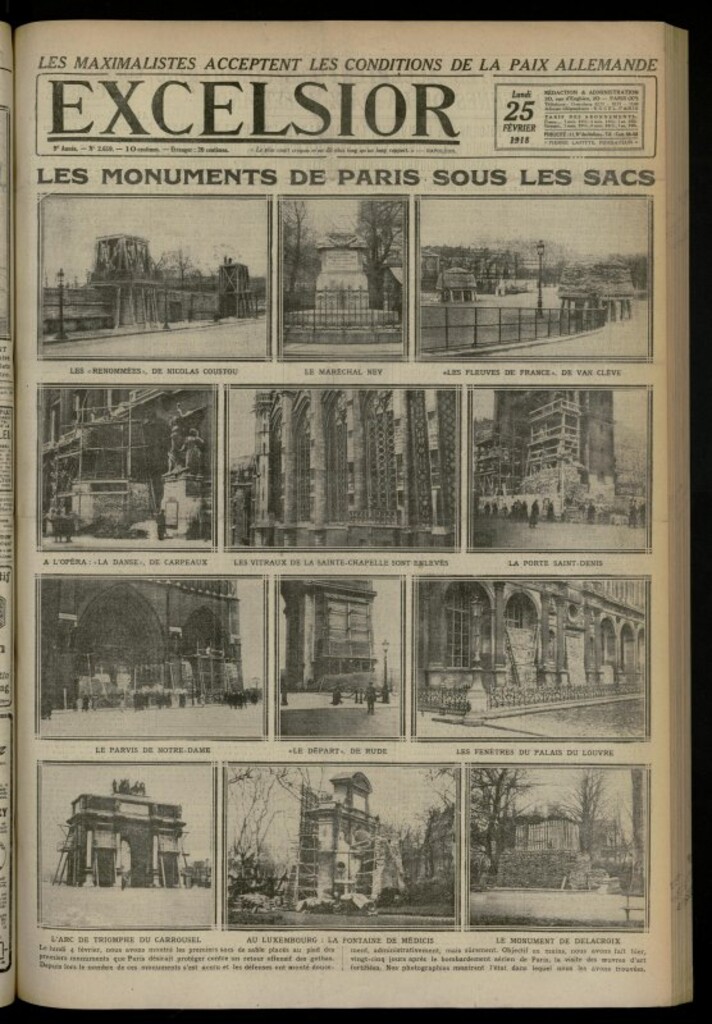 Miniatura de Excelsior: journal illustré quotidien de 25 de febrero de 1918, nº 2659
