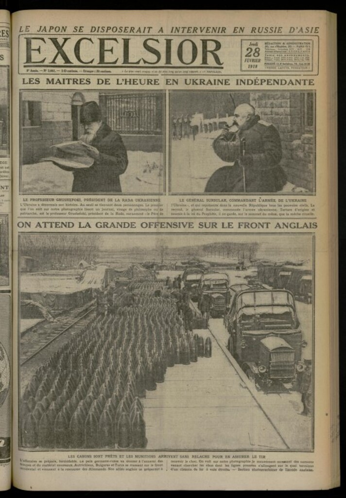 Miniatura de Excelsior: journal illustré quotidien de 28 de febrero de 1918, nº 2662