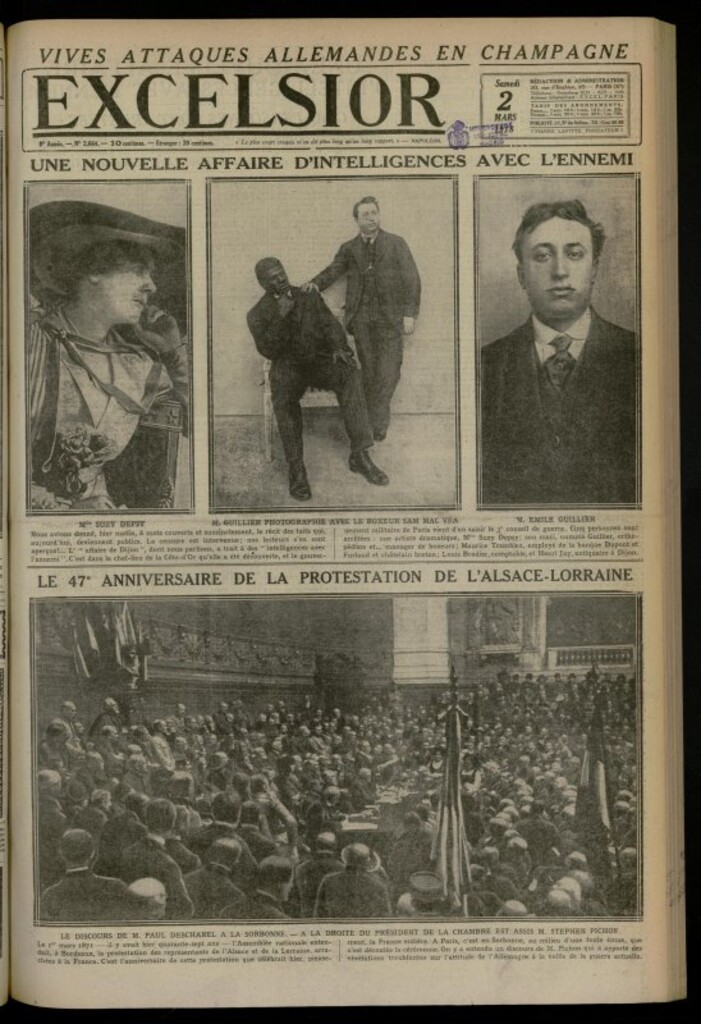 Miniatura de Excelsior: journal illustré quotidien de 2 de marzo de 1918, nº 2664