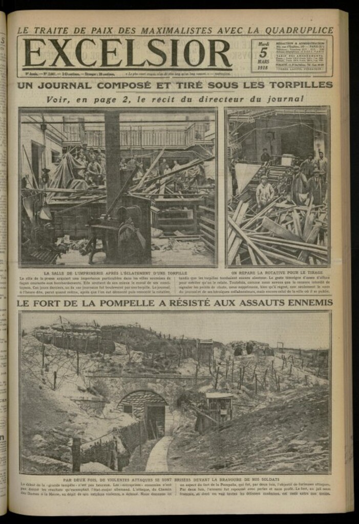 Miniatura de Excelsior: journal illustré quotidien de 5 de marzo de 1918, nº 2667