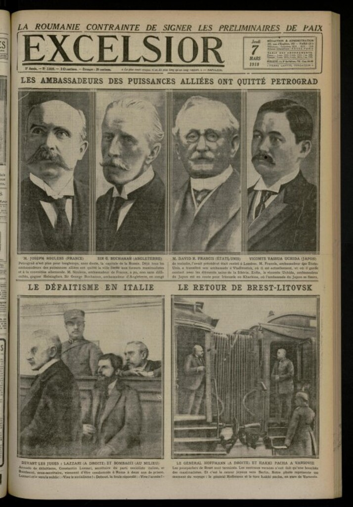 Miniatura de Excelsior: journal illustré quotidien de 7 de marzo de 1918, nº 2669