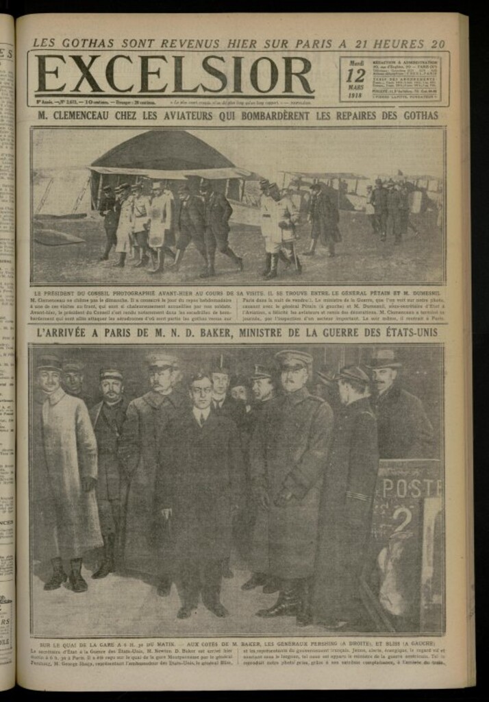 Miniatura de Excelsior: journal illustré quotidien de 12 de marzo de 1918, nº 2673 [sic]