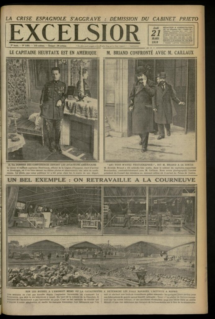 Miniatura de Excelsior: journal illustré quotidien de 21 de marzo de 1918, nº 2683