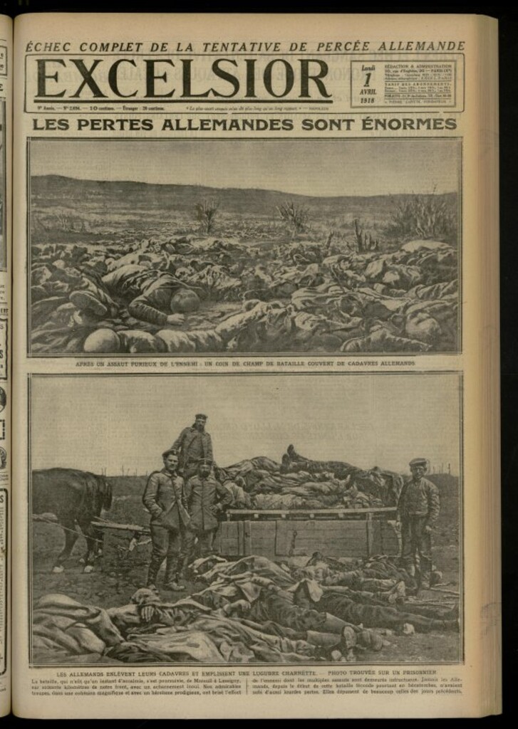 Miniatura de Excelsior: journal illustré quotidien de 1 de abril de 1918, nº 2694