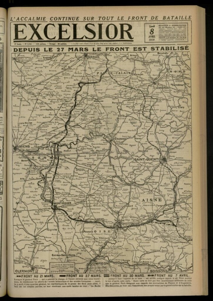 Miniatura de Excelsior: journal illustré quotidien de 8 de abril de 1918, nº 2701