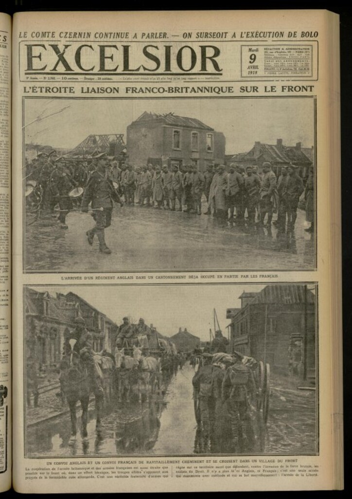 Miniatura de Excelsior: journal illustré quotidien de 9 de abril de 1918, nº 2702