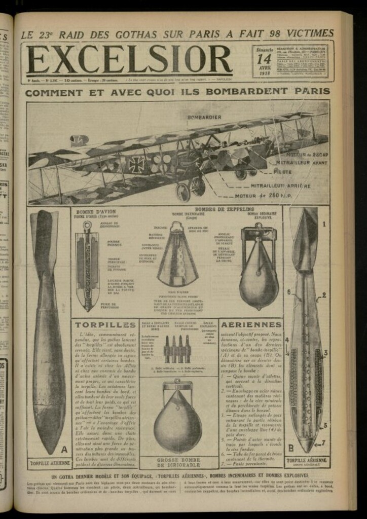 Miniatura de Excelsior: journal illustré quotidien de 14 de abril de 1918, nº 2707