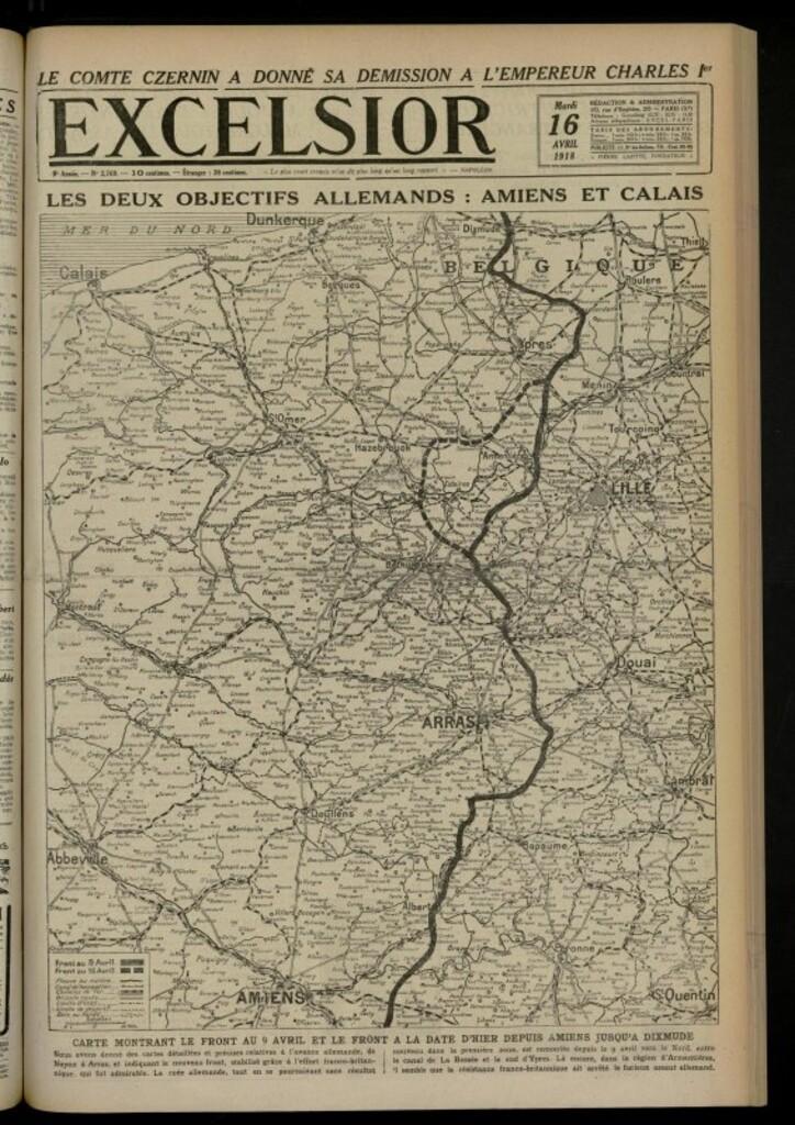 Miniatura de Excelsior: journal illustré quotidien de 16 de abril de 1918, nº 2709