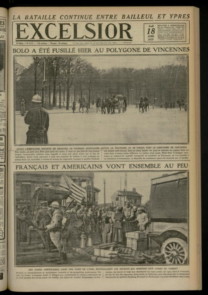 Miniatura de Excelsior: journal illustré quotidien de 18 de abril de 1918, nº 2711
