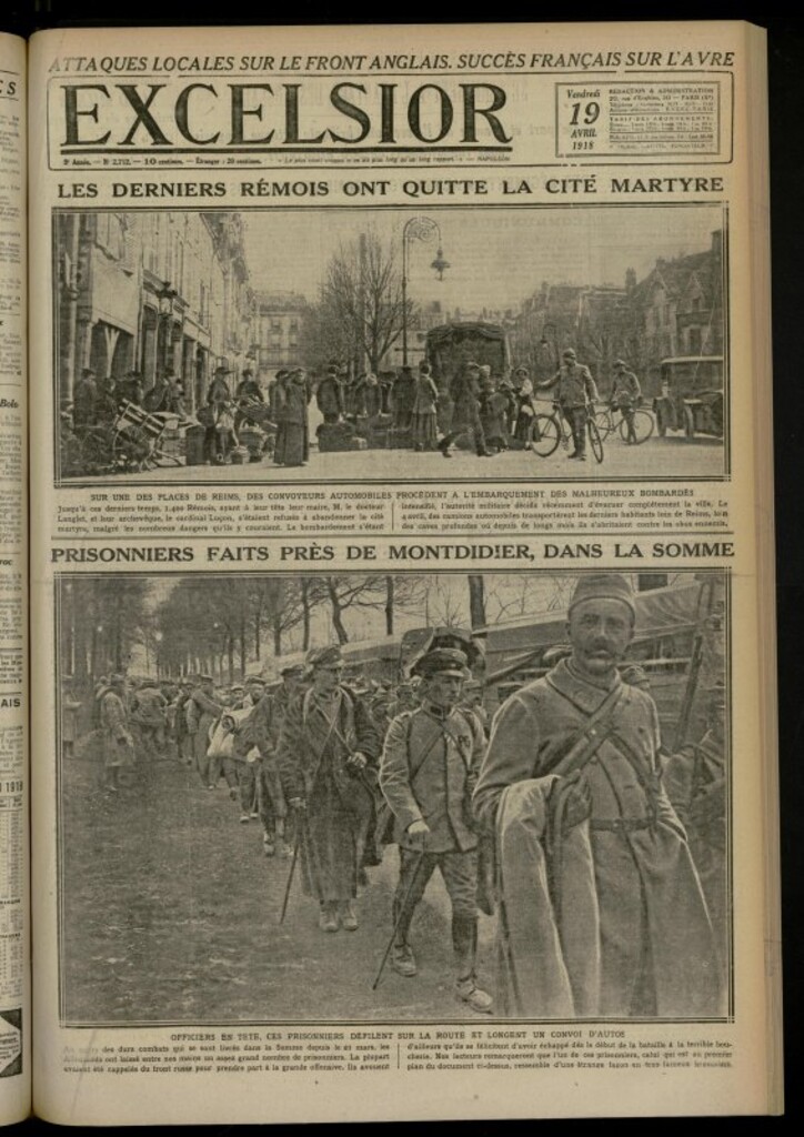 Miniatura de Excelsior: journal illustré quotidien de 19 de abril de 1918, nº 2712