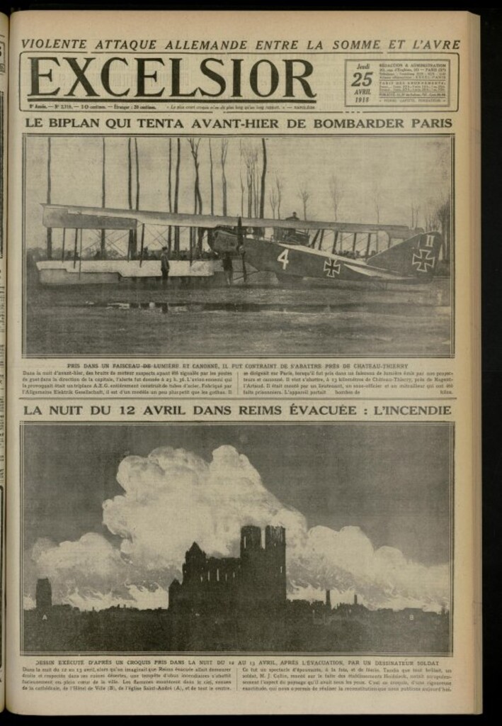 Miniatura de Excelsior: journal illustré quotidien de 25 de abril de 1918, nº 2718