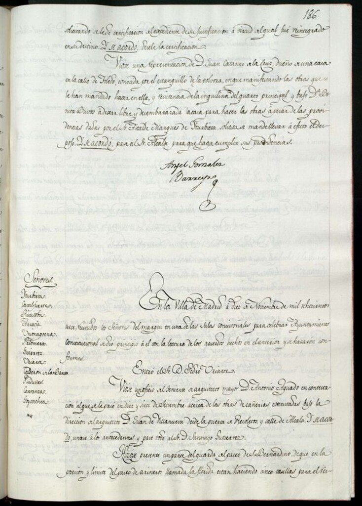 Miniatura de Libro de Acuerdos del Ayuntamiento de Madrid del 10 de noviembre de 1813