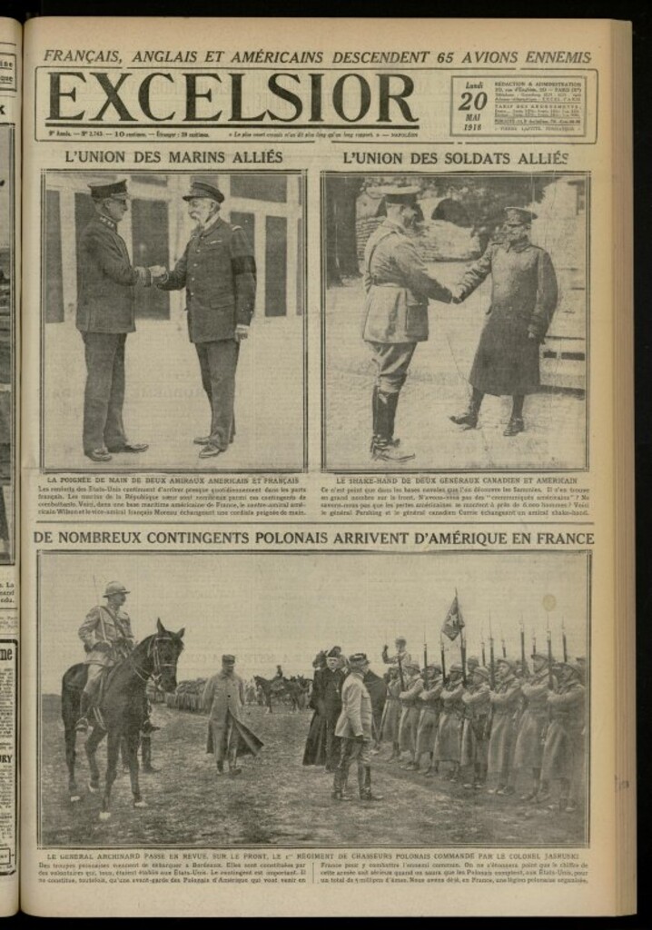 Miniatura de Excelsior: journal illustré quotidien de 20 de mayo de 1918, nº 2743