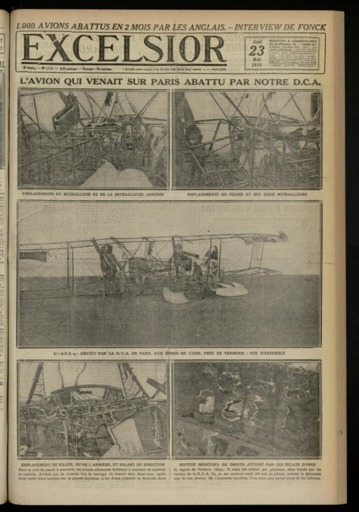 Miniatura de Excelsior: journal illustré quotidien de 23 de mayo de 1918, nº 2746