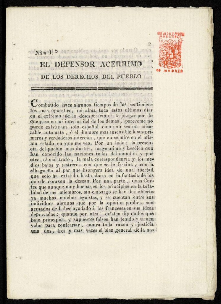 Miniatura de El Defensor Acérrimo de los Derechos del Pueblo