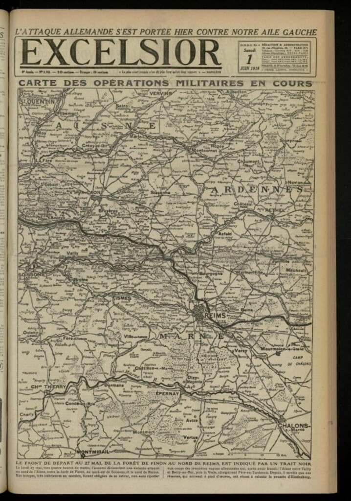 Miniatura de Excelsior: journal illustré quotidien de 1 de junio de 1918, nº 2751
