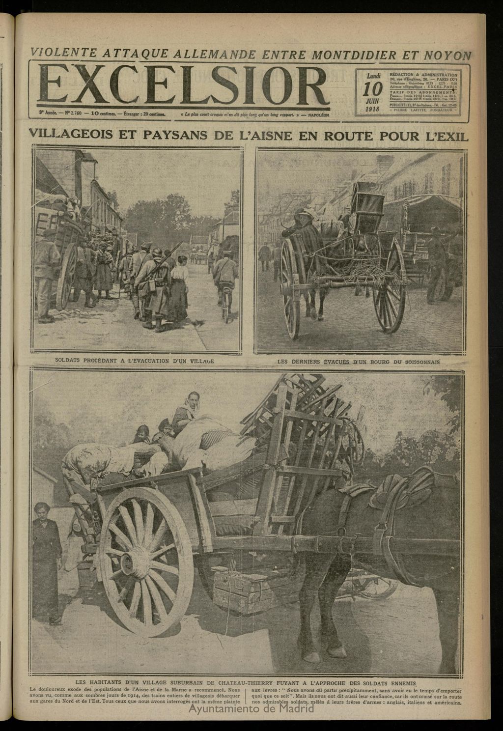 Miniatura de Excelsior: journal illustré quotidien de 10 de junio de 1918, nº 2760