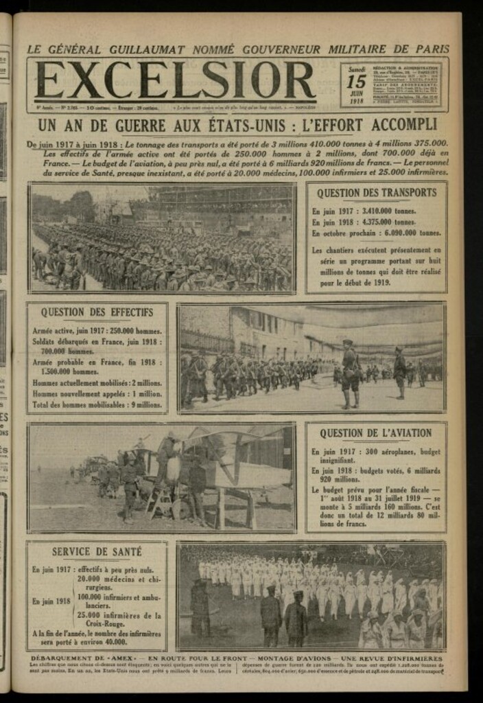 Miniatura de Excelsior: journal illustré quotidien de 15 de junio de 1918, nº 2765